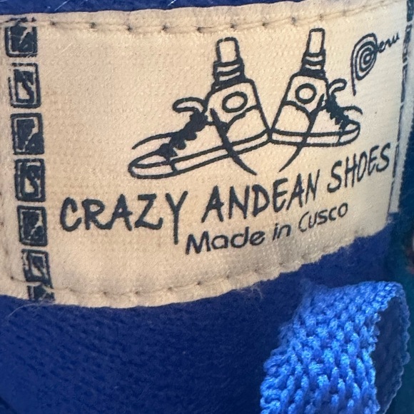 CRAZY ANDEAN SHOES - Peru Colorful High-Top Sneakers Size 5 or 9.5”L UNISEX NWOT - Picture 4 of 5